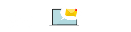 Computer with email illustration