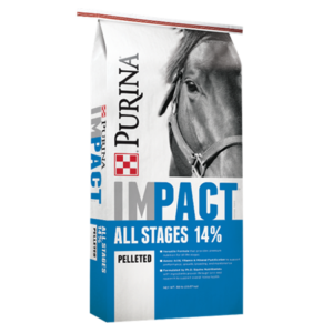 Purina Impact All Stages 14% Pelleted Horse Feed 50-lb