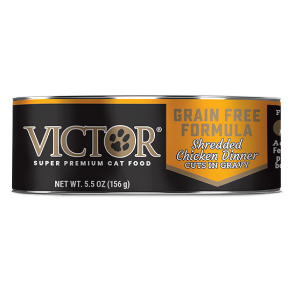 Victor Shredded Chicken Dinner Cuts in Gravy GrainFree Wet Cat Food